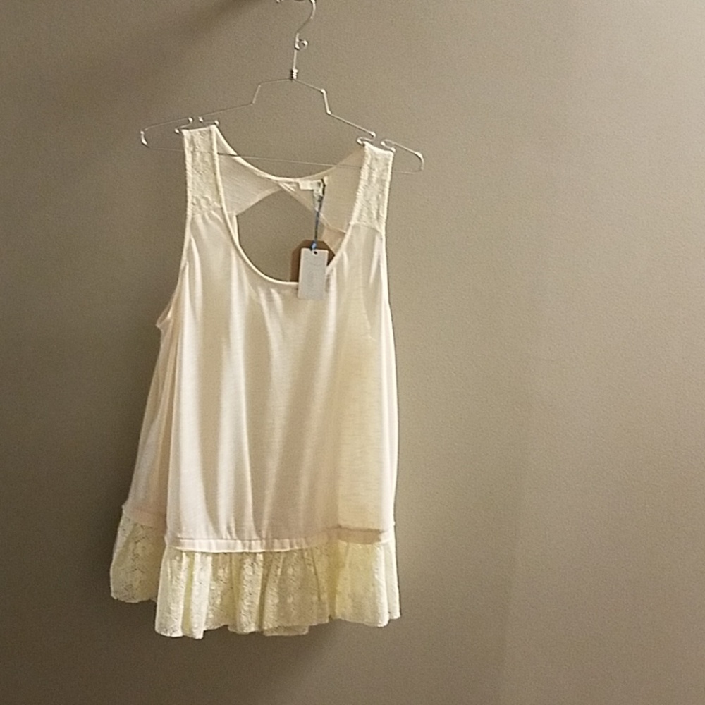 Kori lace bottom tank top